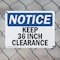 Signmission Keep 36 Inch Clearance, 14 in W x Rectangle, Plastic OS-2PACK-NS-P-1014-L-13778 - alternate 7